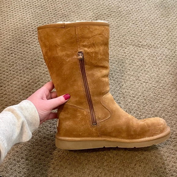 Women’s Tan Hard-Toe Ugg Boots Size 8 - Picture 10 of 12